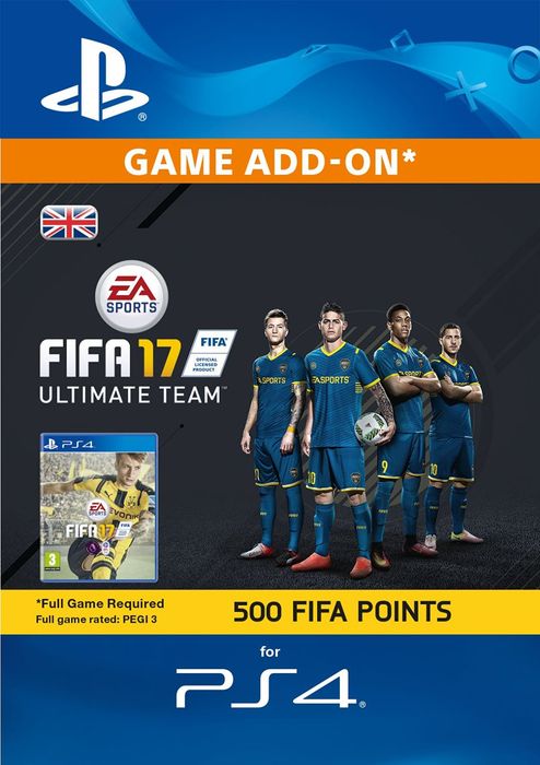 500 FIFA 17 Points PS4 PSN Code - UK account Key