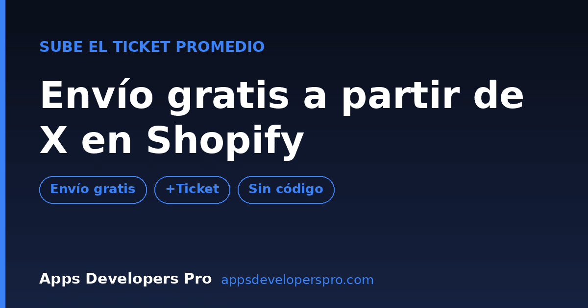 Envío gratis a partir de X en Shopify: cómo subir el ticket promedio