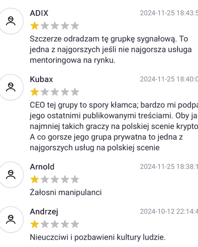 Opinia negatywna