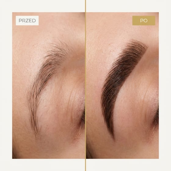 Laminacja brwi - przed i po