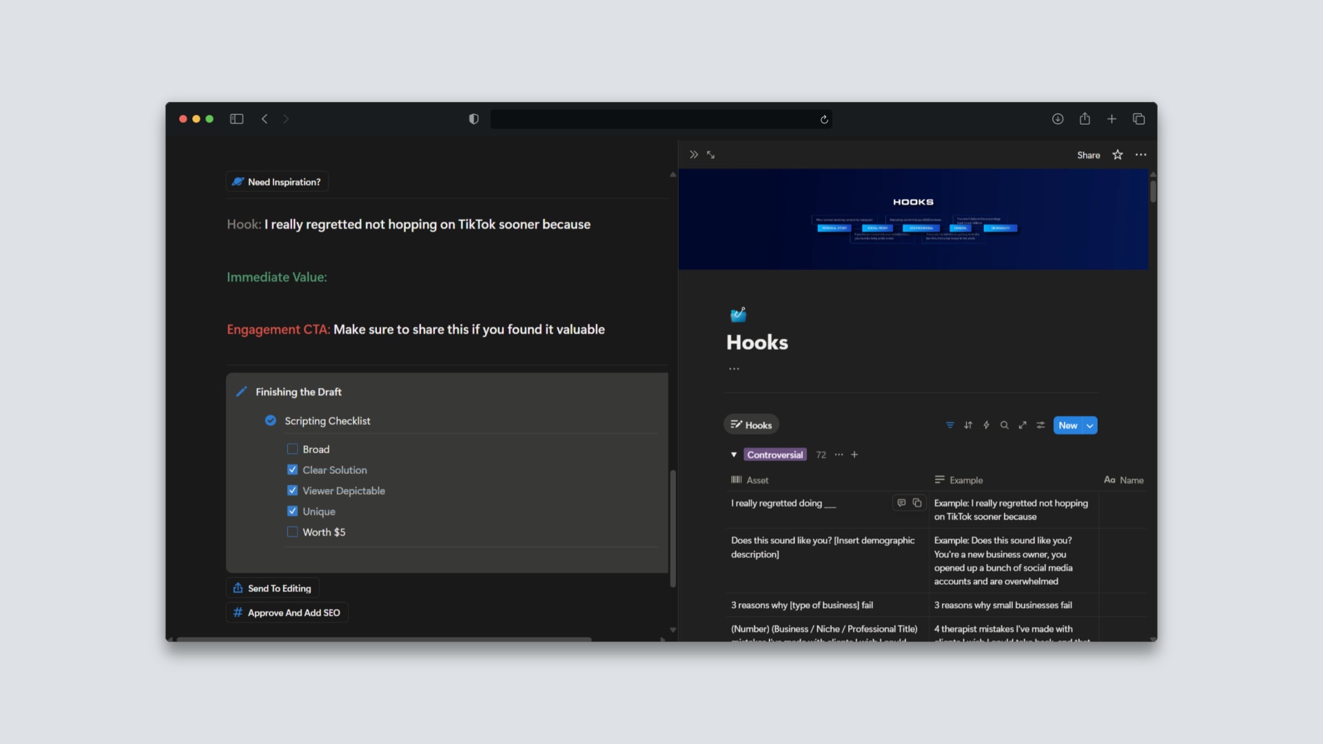 300+ Hook Swipe File