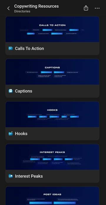 All resources on mobile