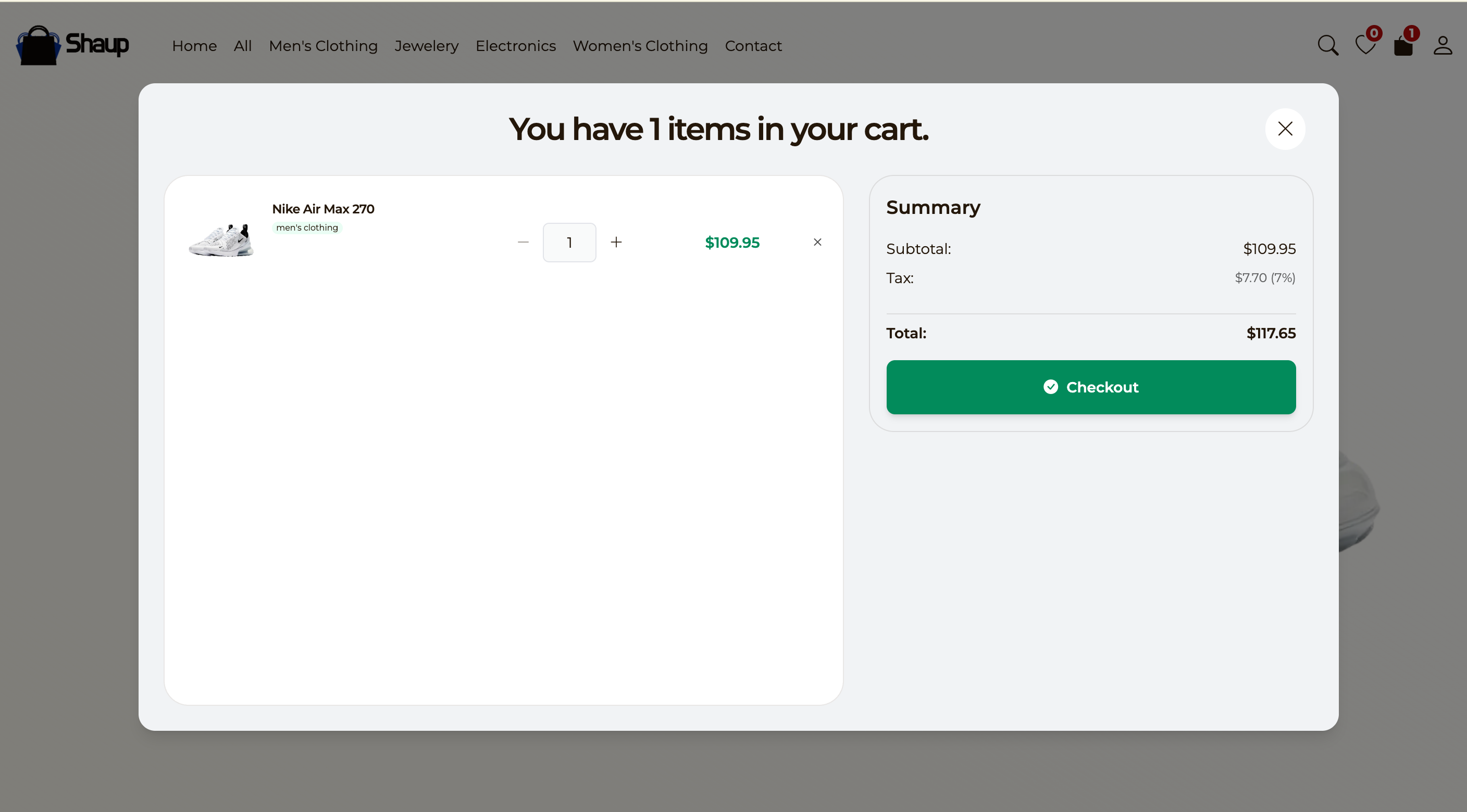 E-Store Cart