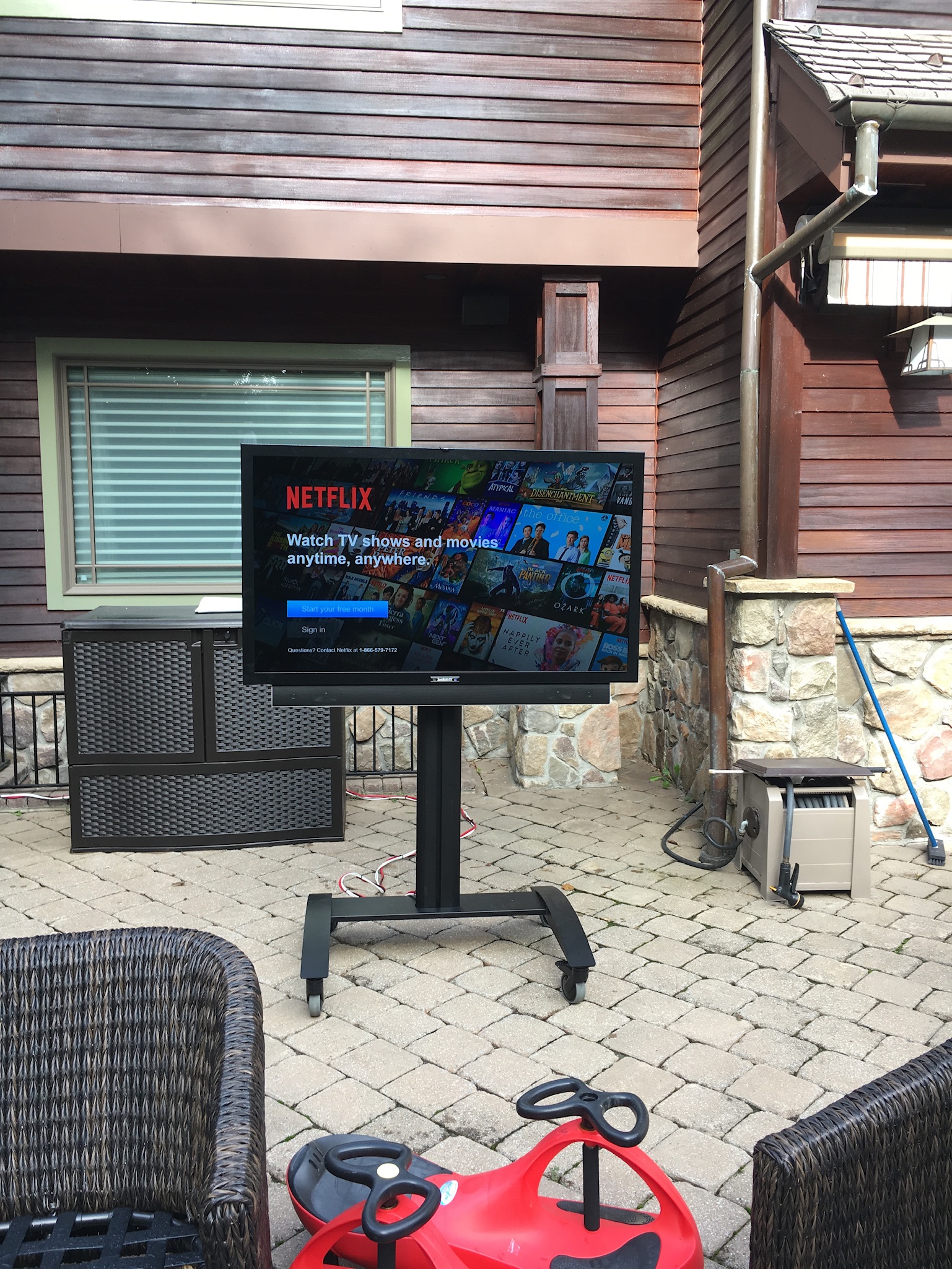 Portable 65” Outdoor TV in Long Island, NY