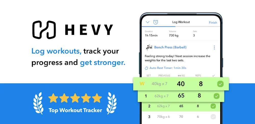 Hevy - Gym Log Workout Tracker MOD APK v2.3.4 (Premium Unlocked)