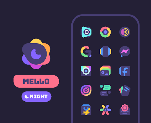 Mello Night Icon Pack MOD APK v1.0.4 - screenshot 1 Mello Night Icon Pack MOD APK v1.0.4 - screenshot 1