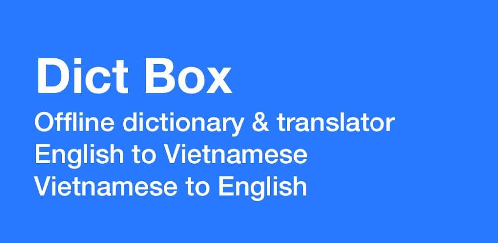 Vietnamese Dictionary Dict Box MOD APK v9.0.3 (Premium Unlocked)