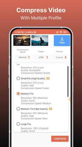 Video Compressor MOD APK v17.1.0 (Premium Unlocked) - screenshot 3