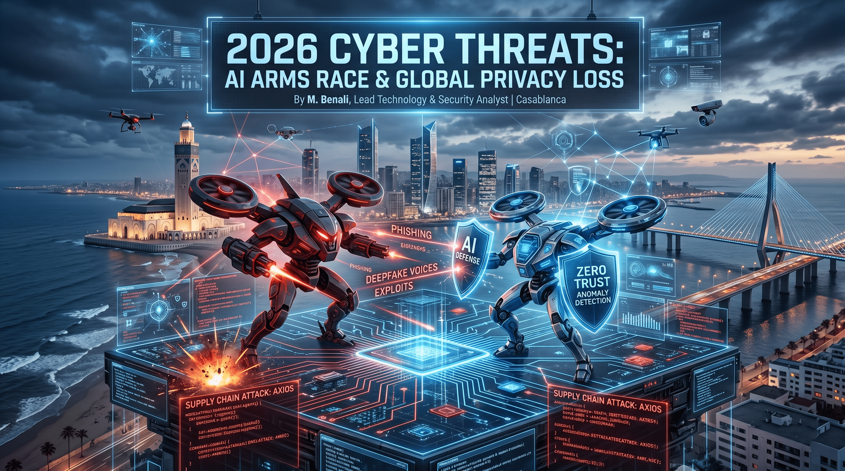 2026 Cyber Threats: AI Arms Race & Global Privacy Loss