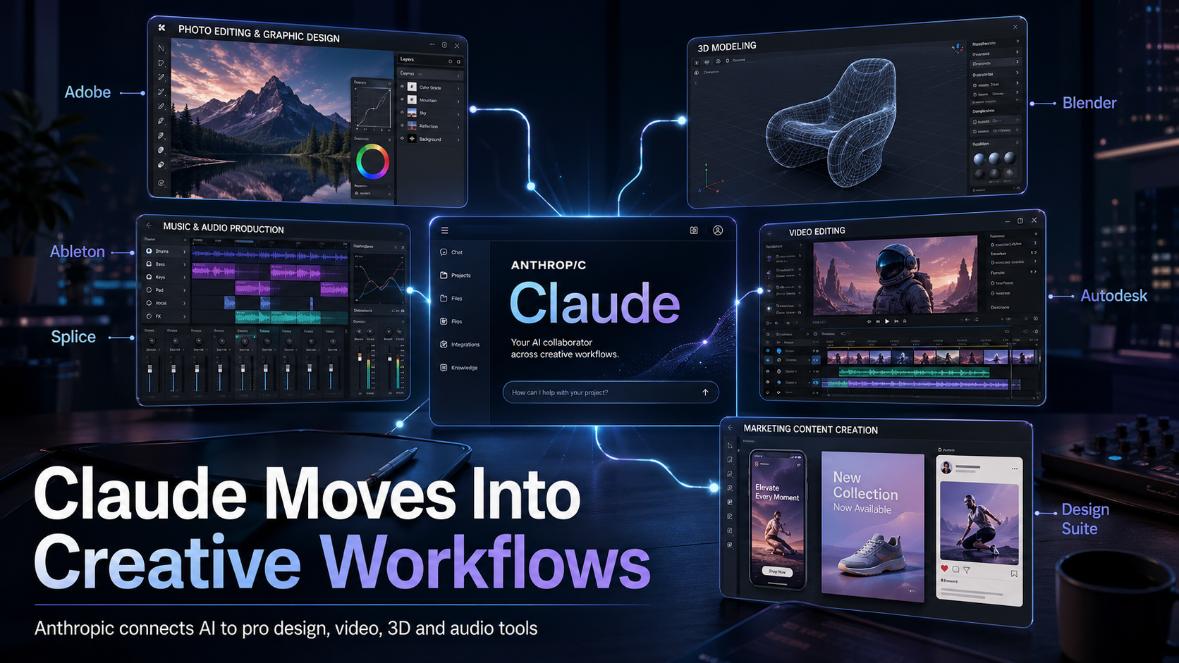 Anthropic Pushes Claude Into Creative AI Tools
