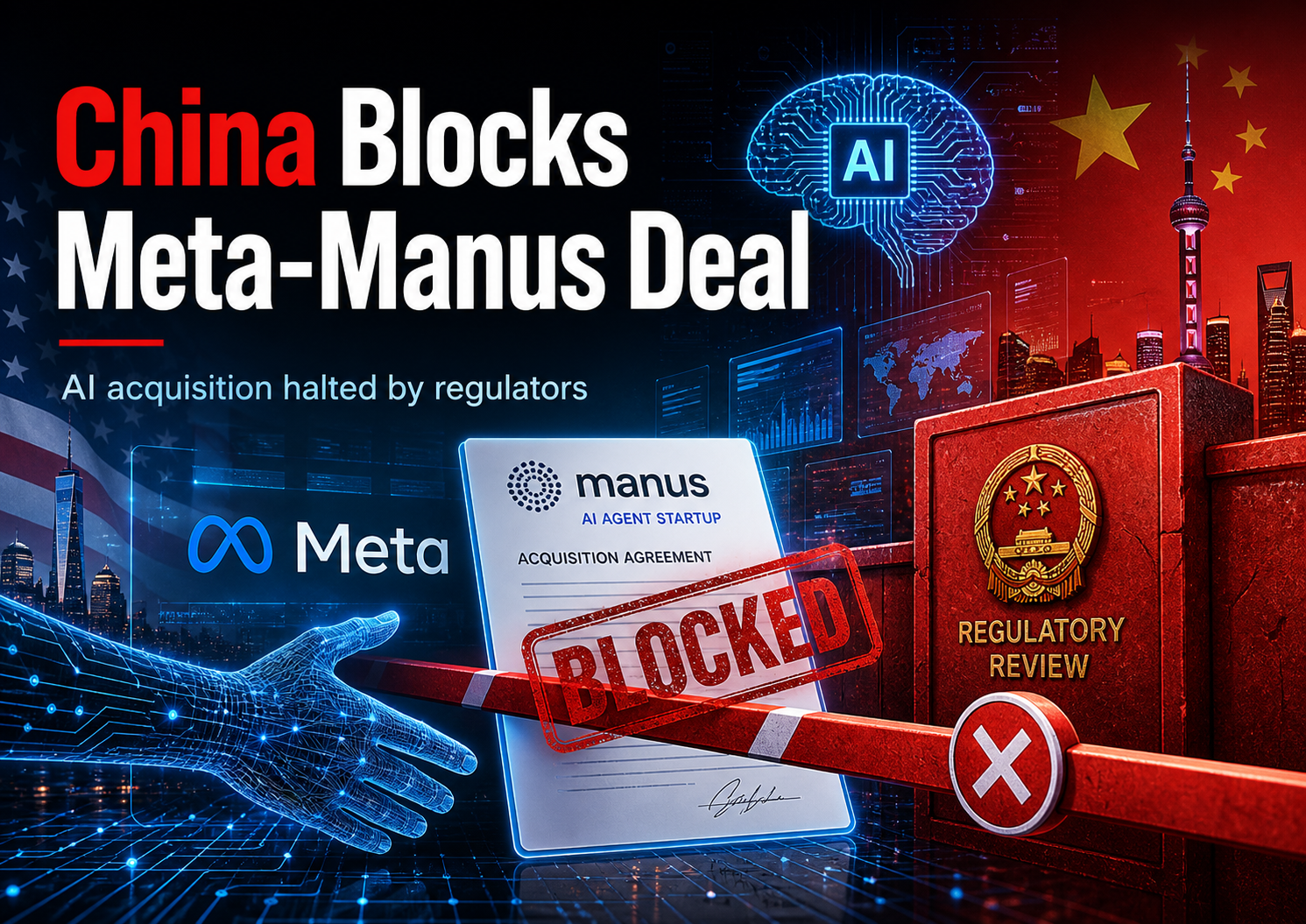 China Blocks Meta-Manus Deal, Shaking AI Market