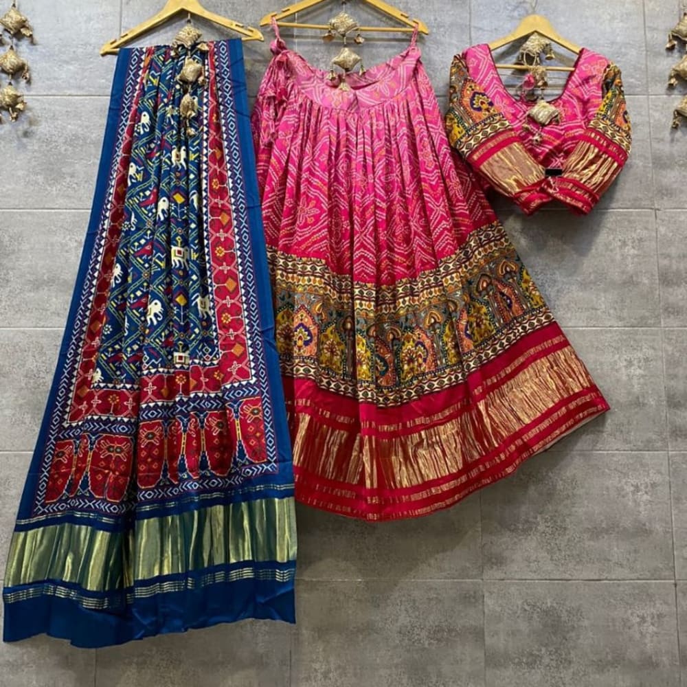 Gaji silk lehengha choli 