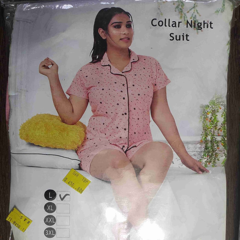 Collar Night Dress