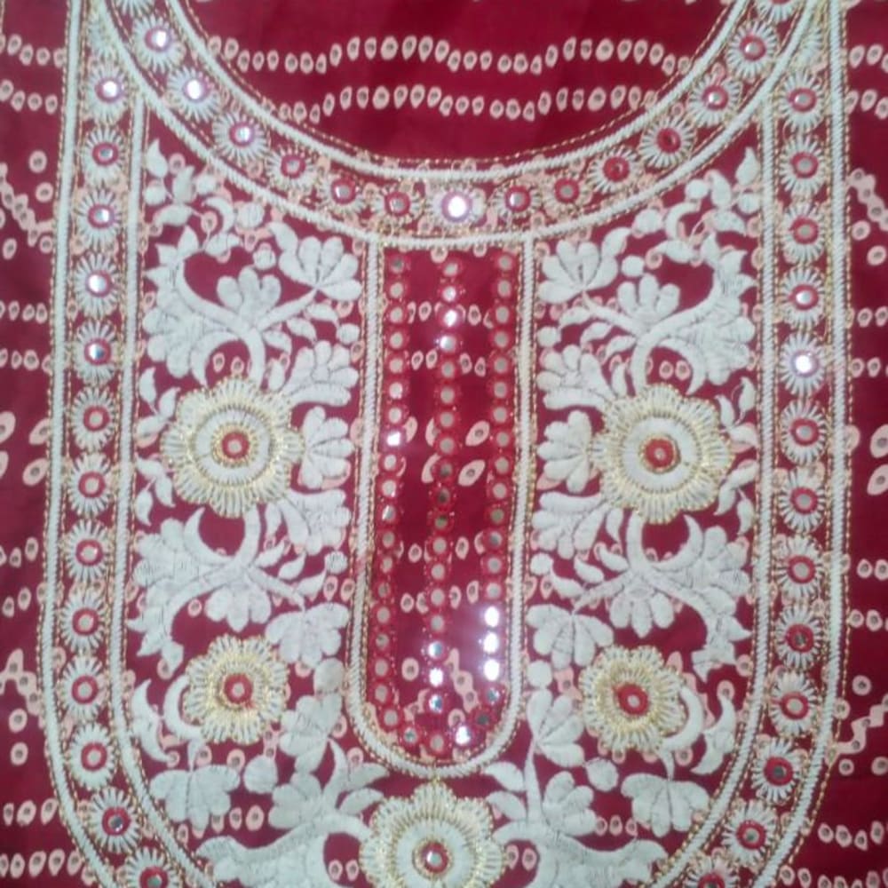 Maroon Navy Blue Saree