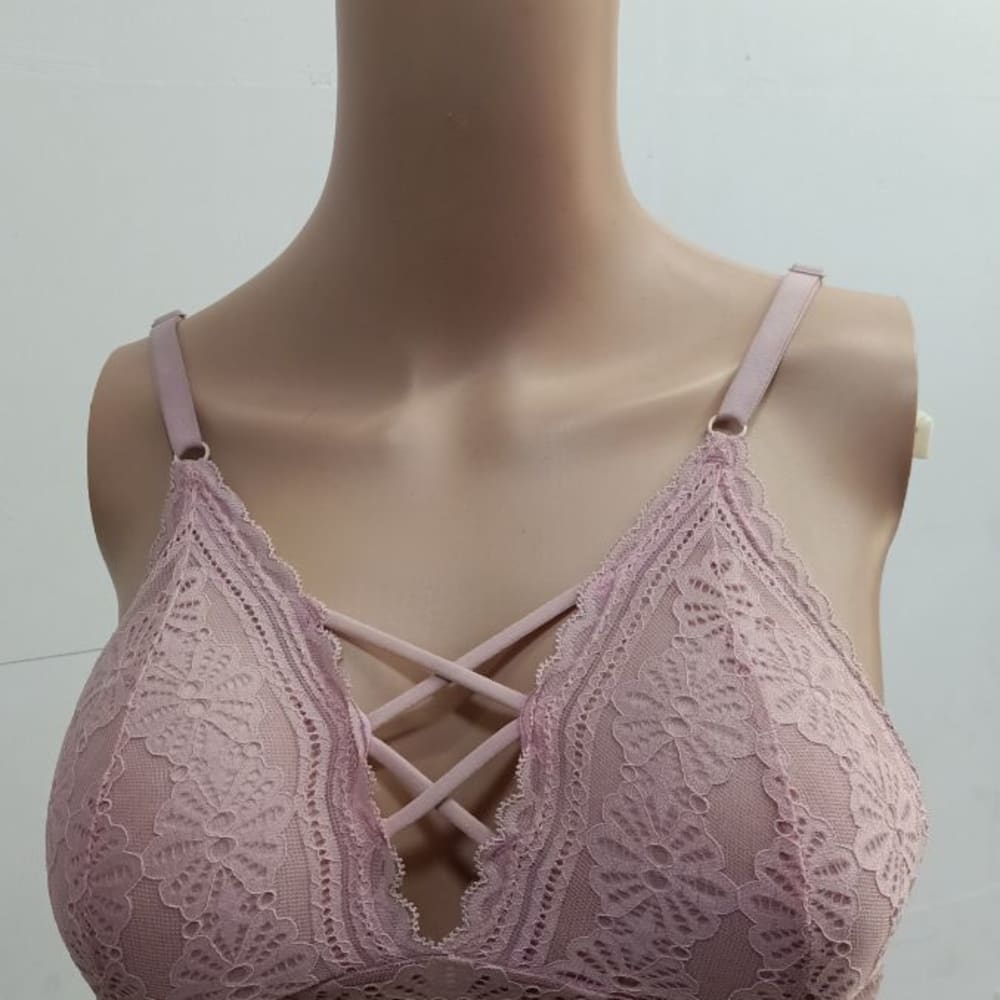 Pink net fancy bra