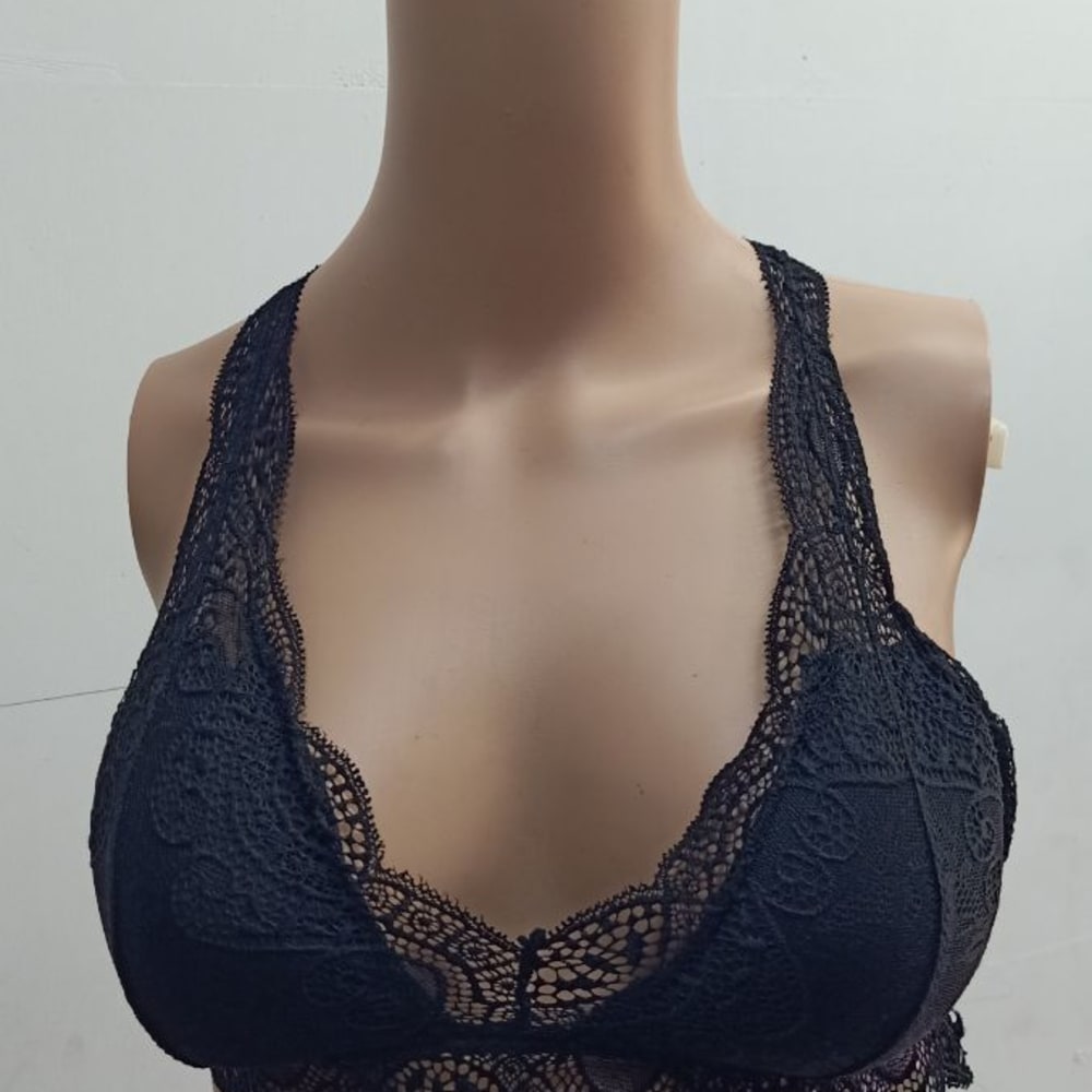 Black net fancy bra