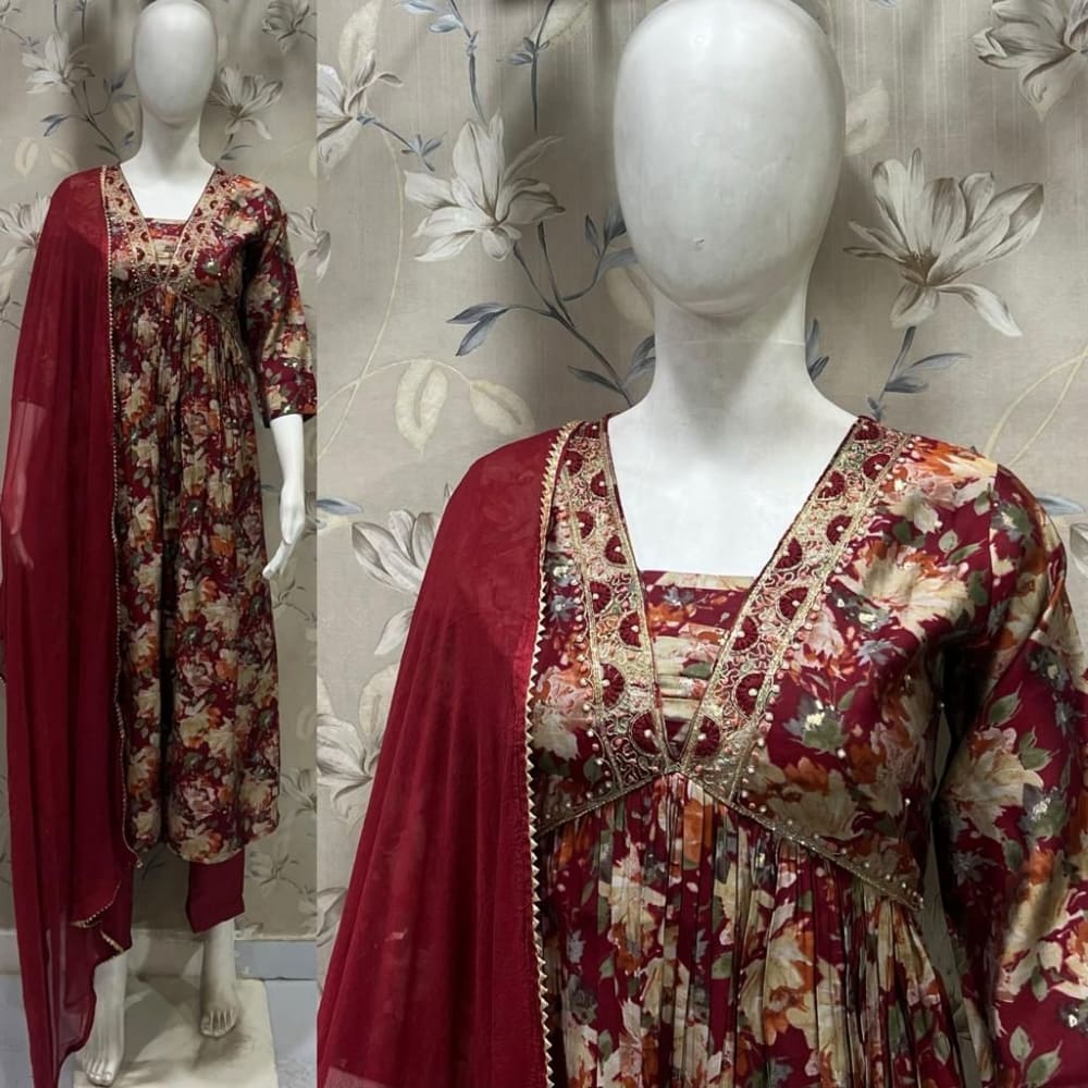 Maroon Salwar Suite