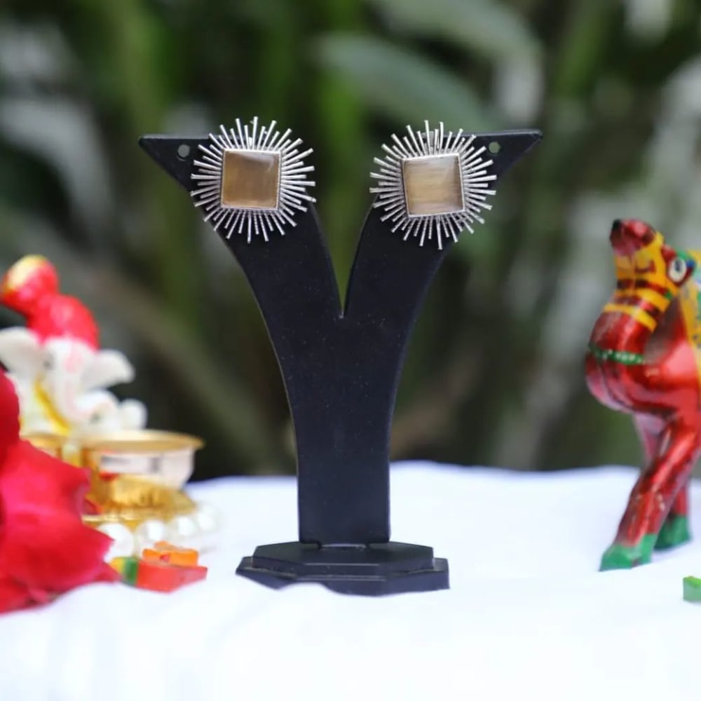 Earrings monalisha stone handmade 