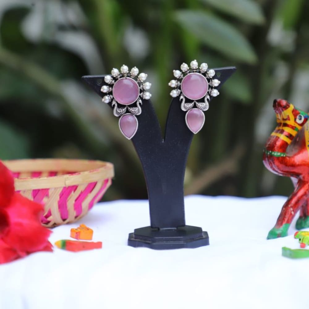 Earrings monalisha stone handmade 