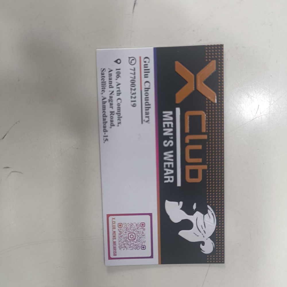 X club mens wear logo