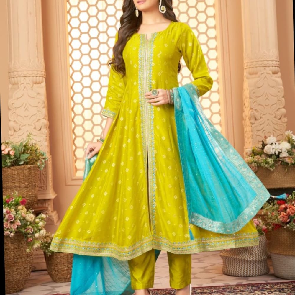 Light Green anarkali dress