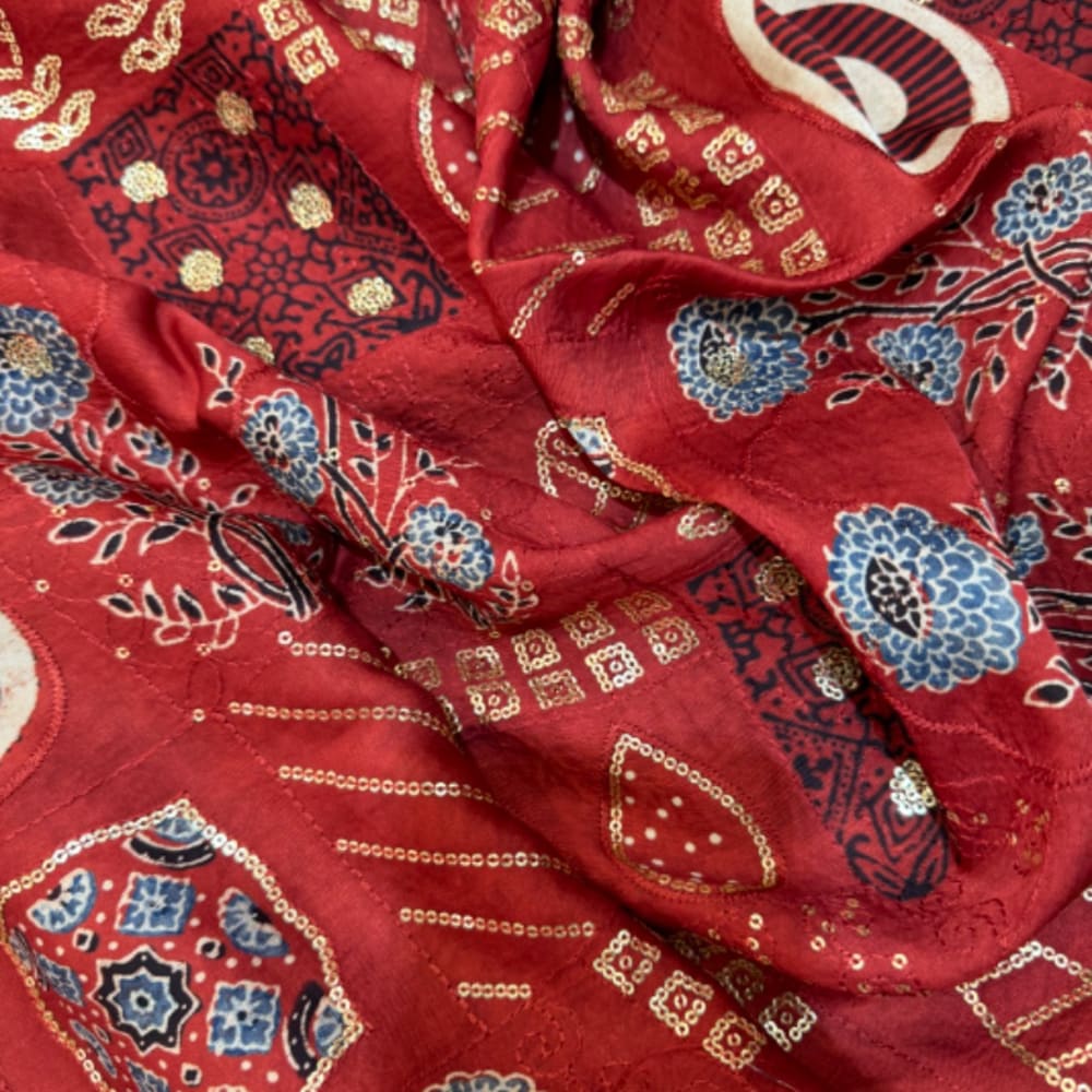 Pure Ajrakh with Work Dupatta 3