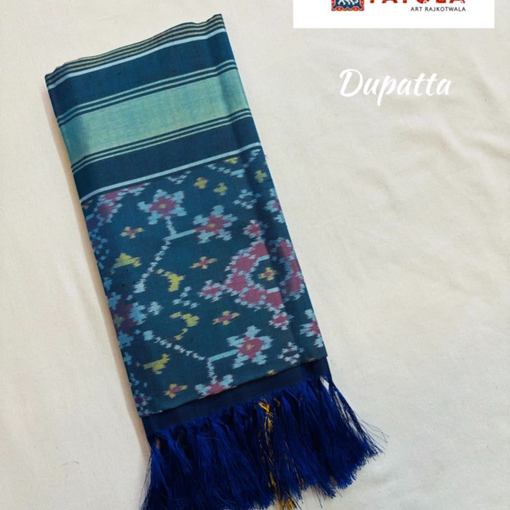 Pure silk dupatta handmade 