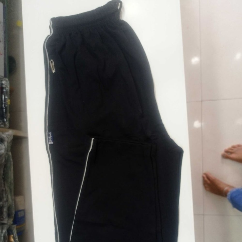 Hoisery cotton track pant side chain