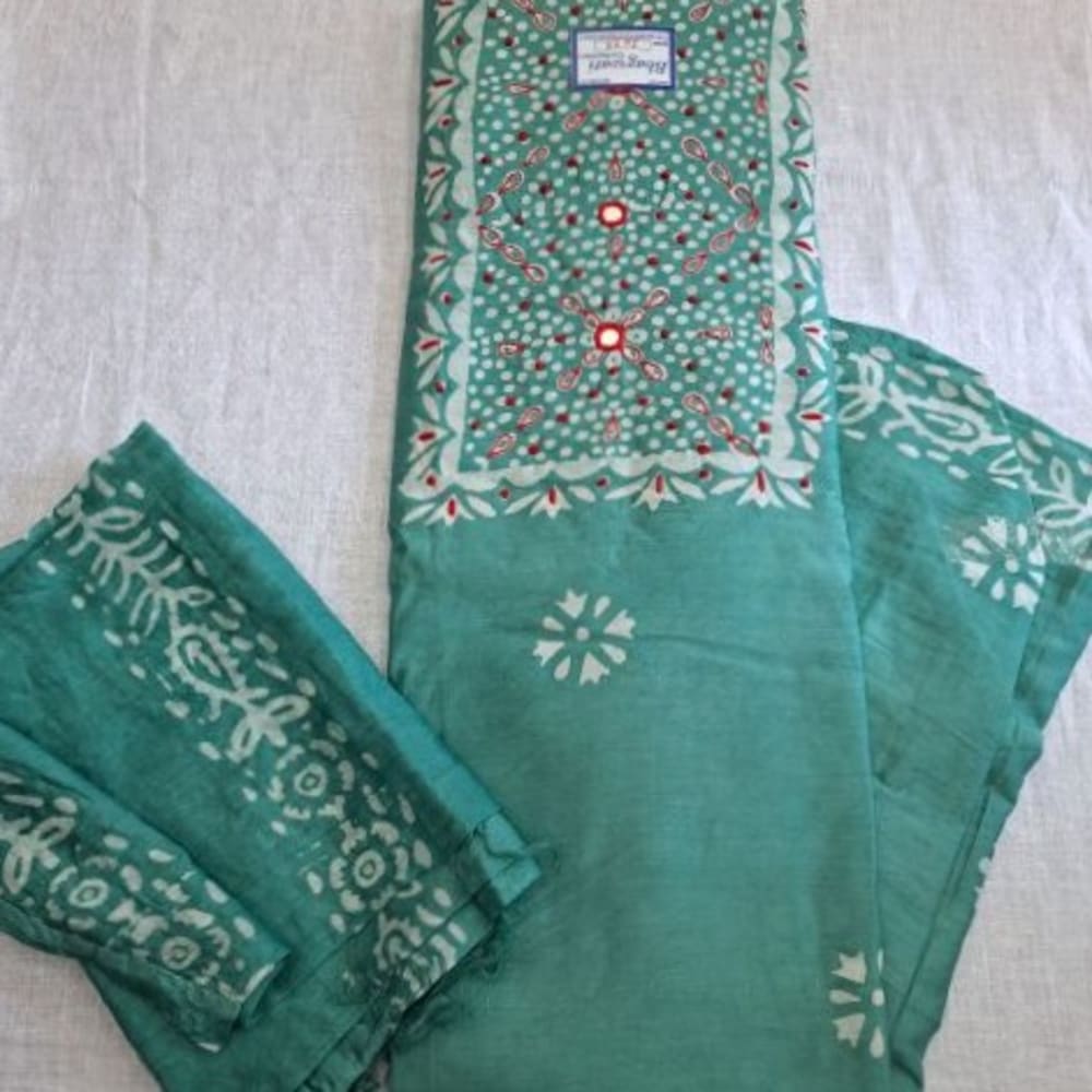 Cotton silk partywear Dress materials 