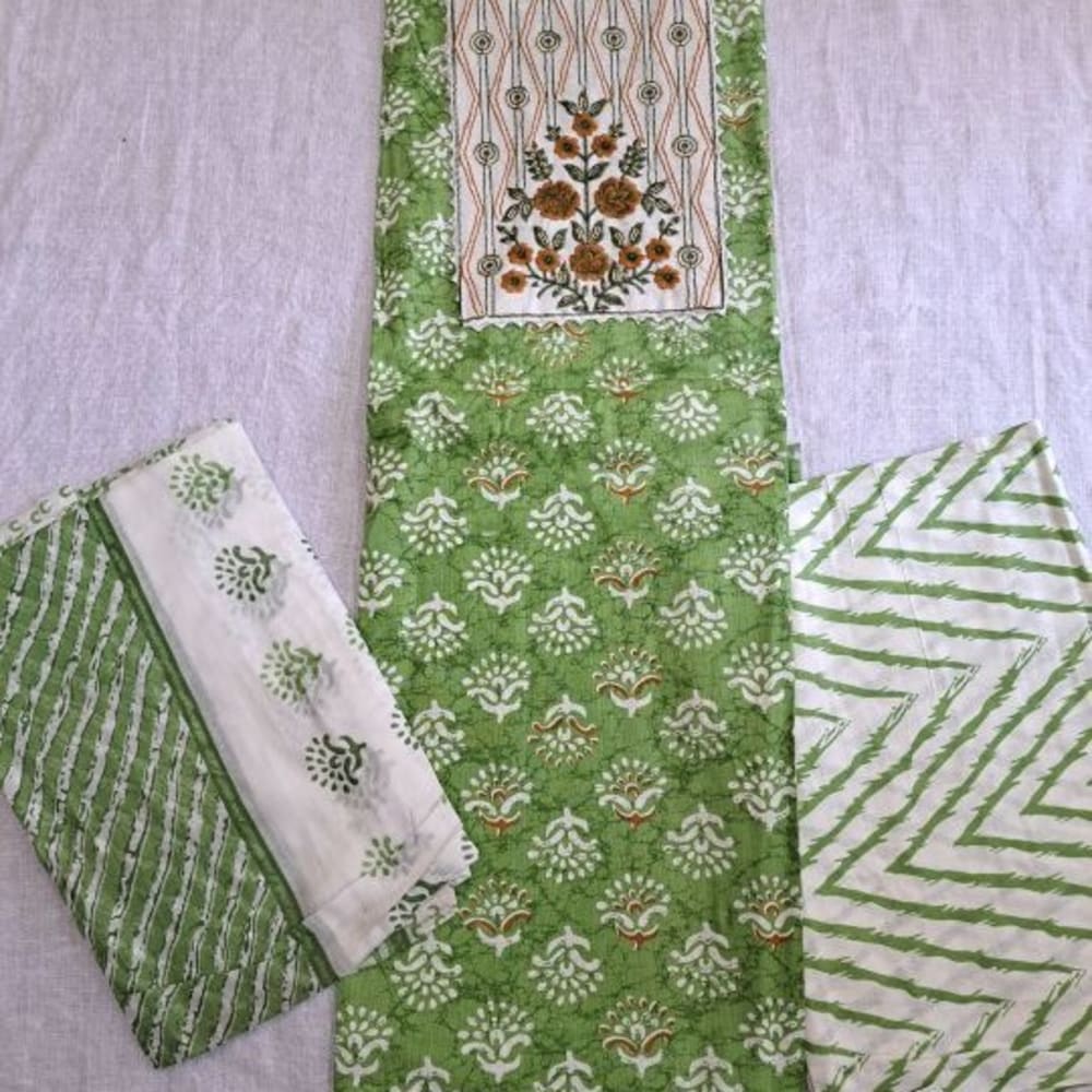 Jaipuri print cotton Dress materials 