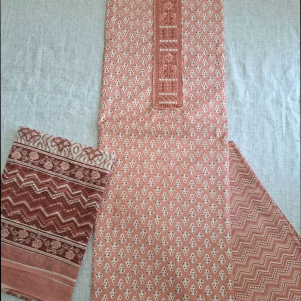 Jaipuri print cotton Dress materials