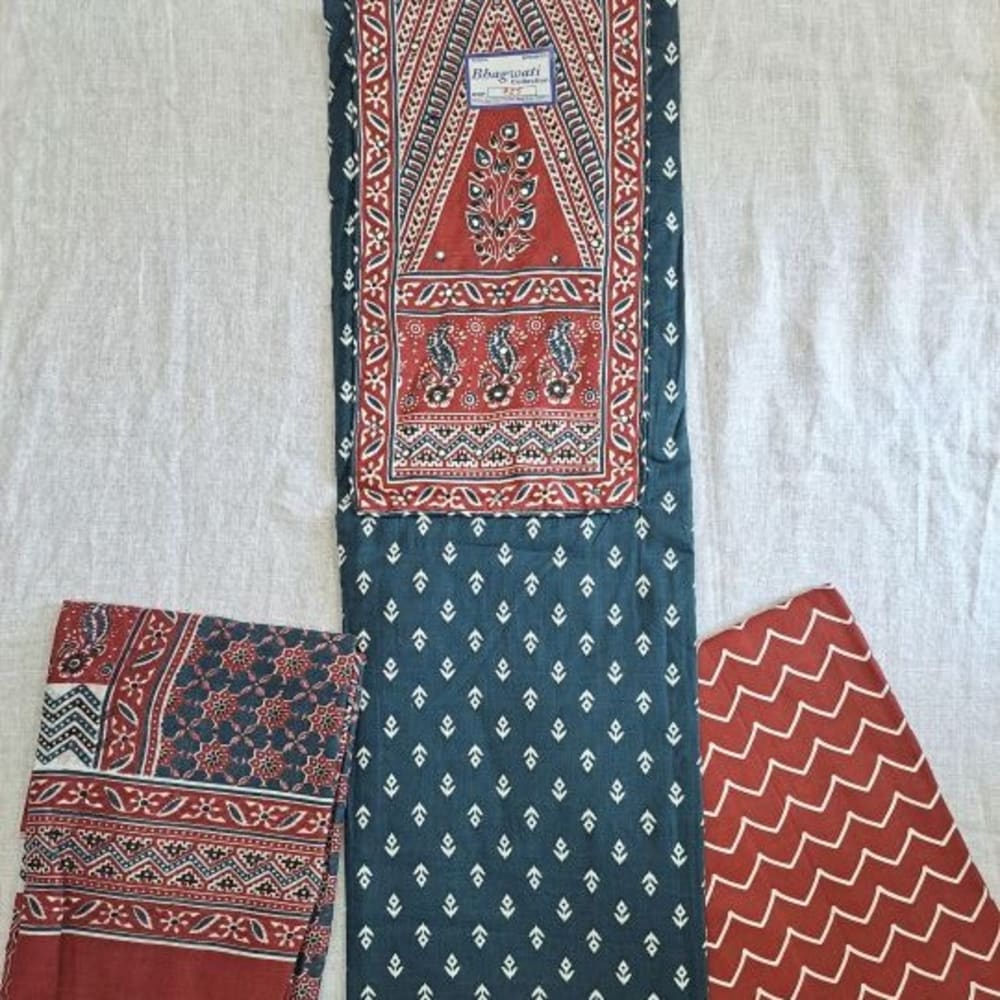 Jaipuri print cotton Dress materials 