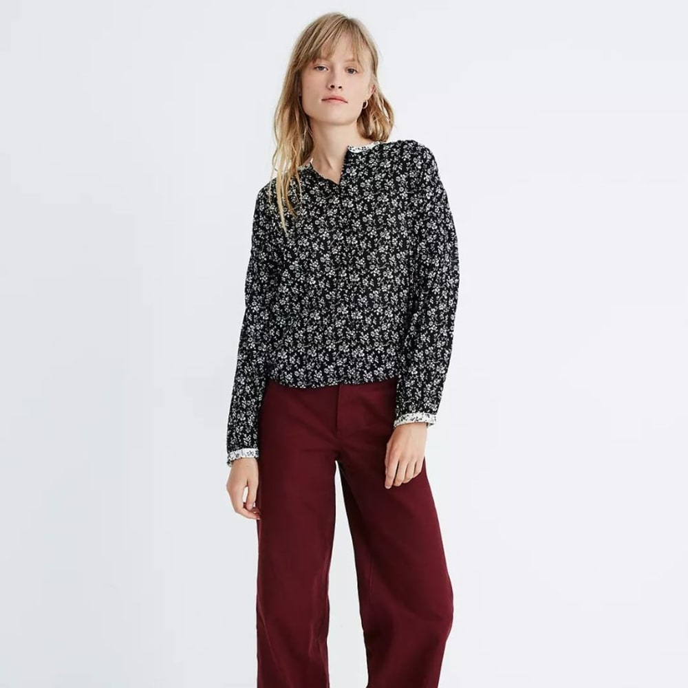 Print-Mix Meadow Shirt in Branch Floral 2