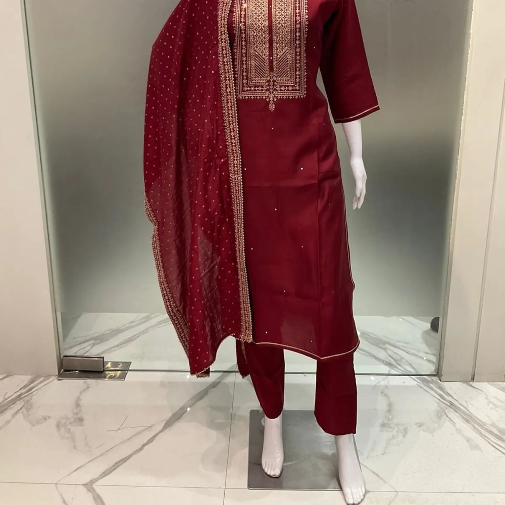 Maroon Salwar Suite