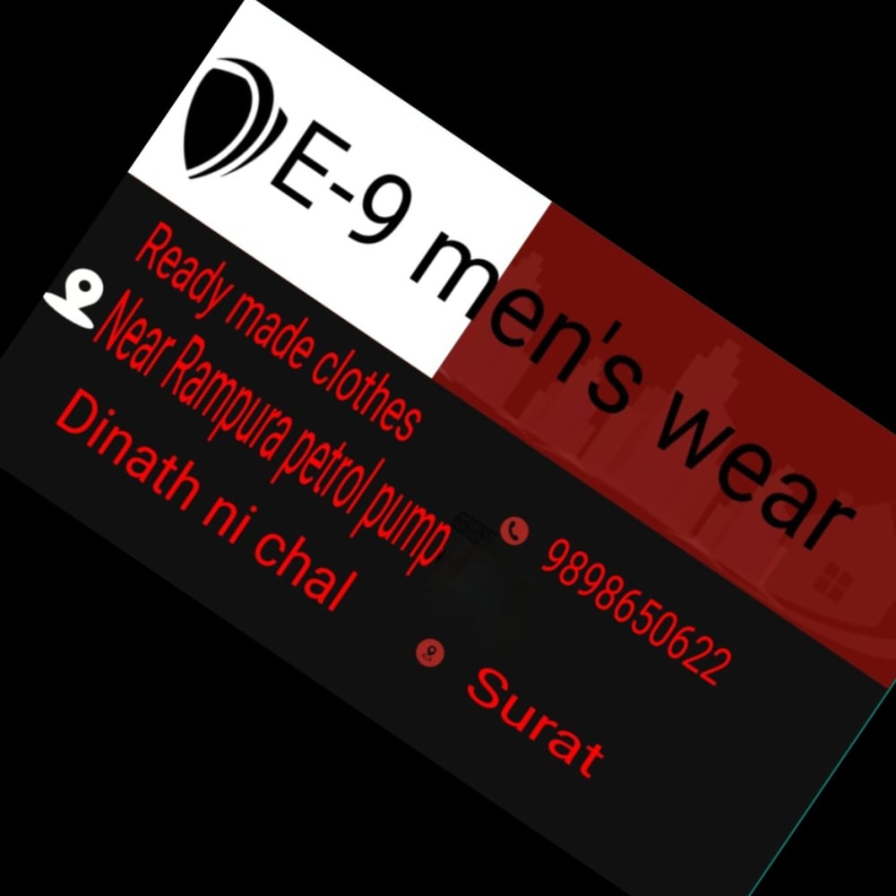 E-9 Men's Wear logo