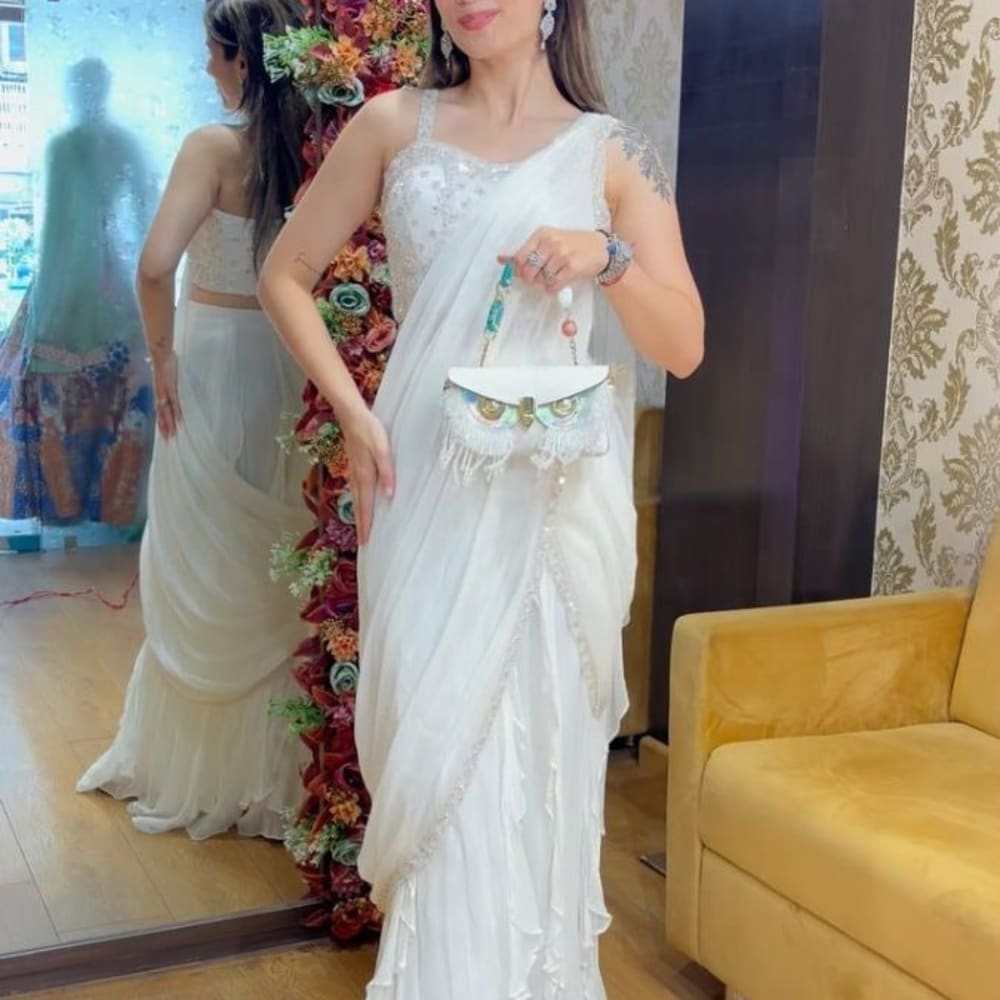 Yellow Light Green Lehenga