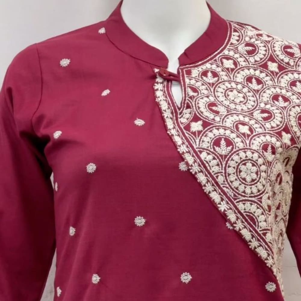 Maroon Kurta