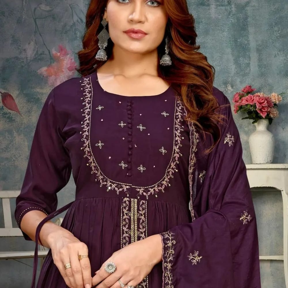 Maroon Salwar Suite