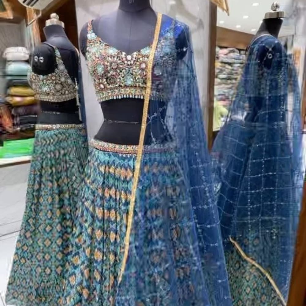 Navy Blue Lehenga