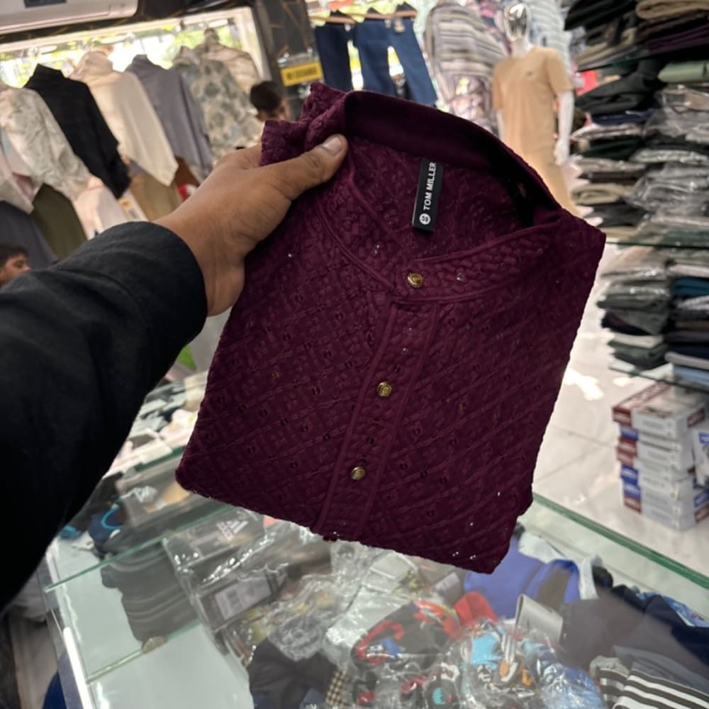 Maroon Kurta