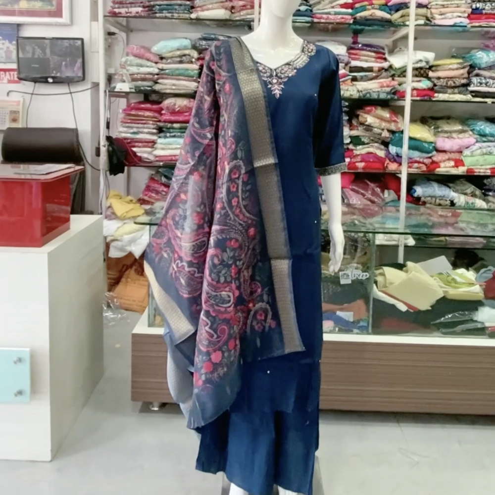 Navy Blue Salwar Suite