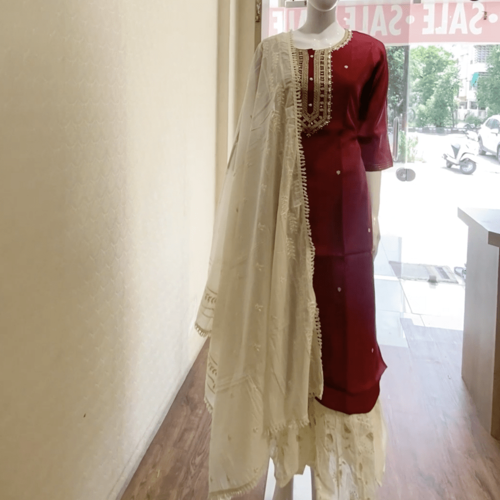 Maroon Salwar Suite