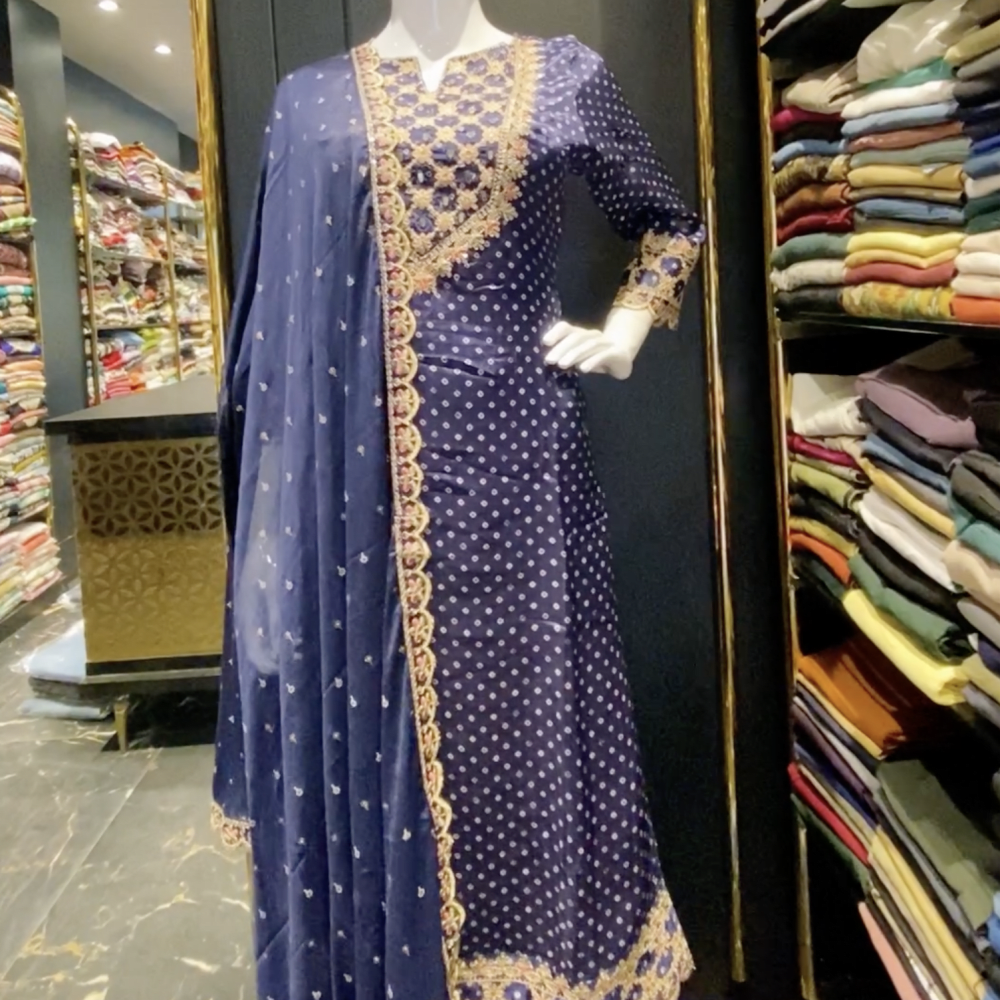 Navy Blue Salwar Suite