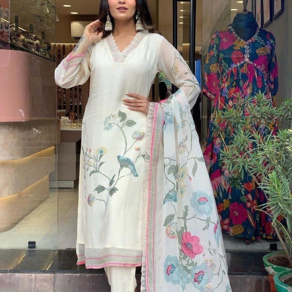 White pant pair heavy look 2