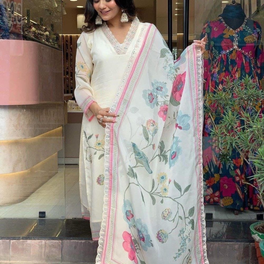 White pant pair heavy look 3