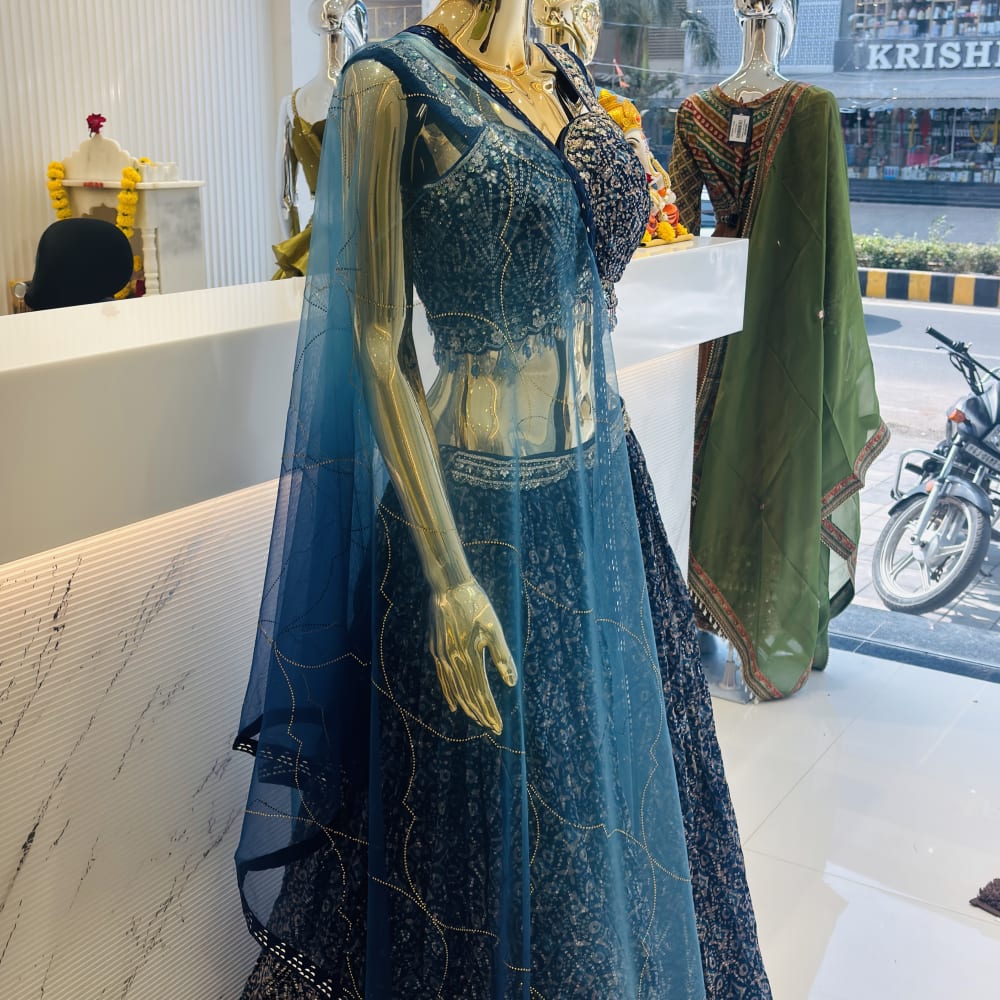 Navy Blue Lehenga