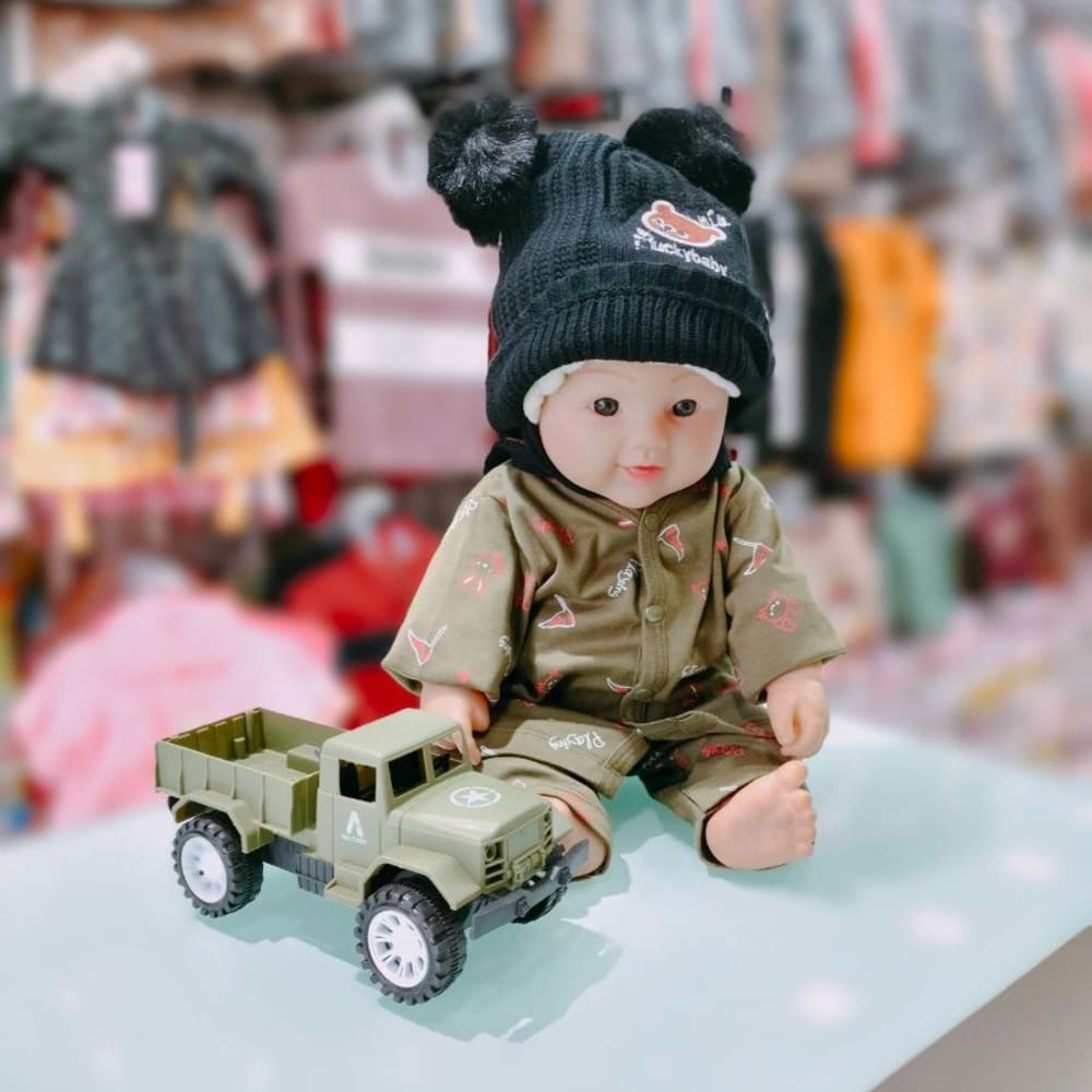 New born set with winter cap 