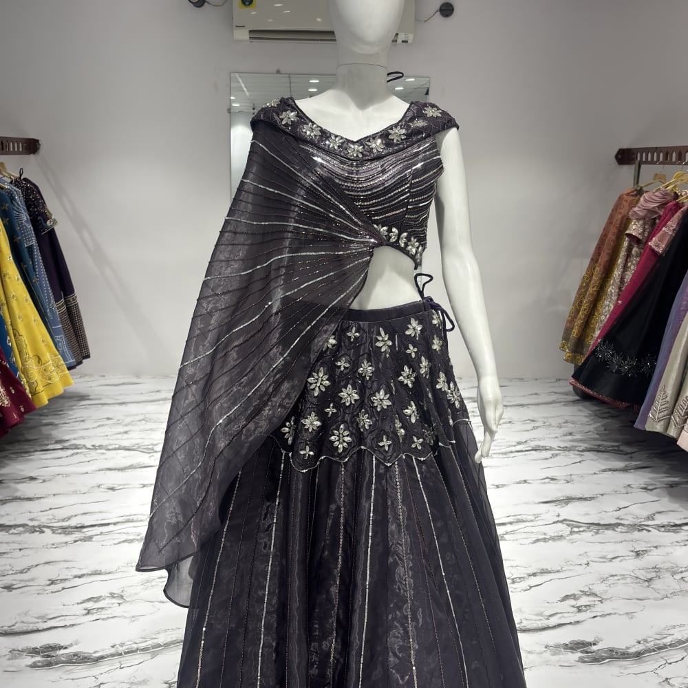 Navy Blue Lehenga