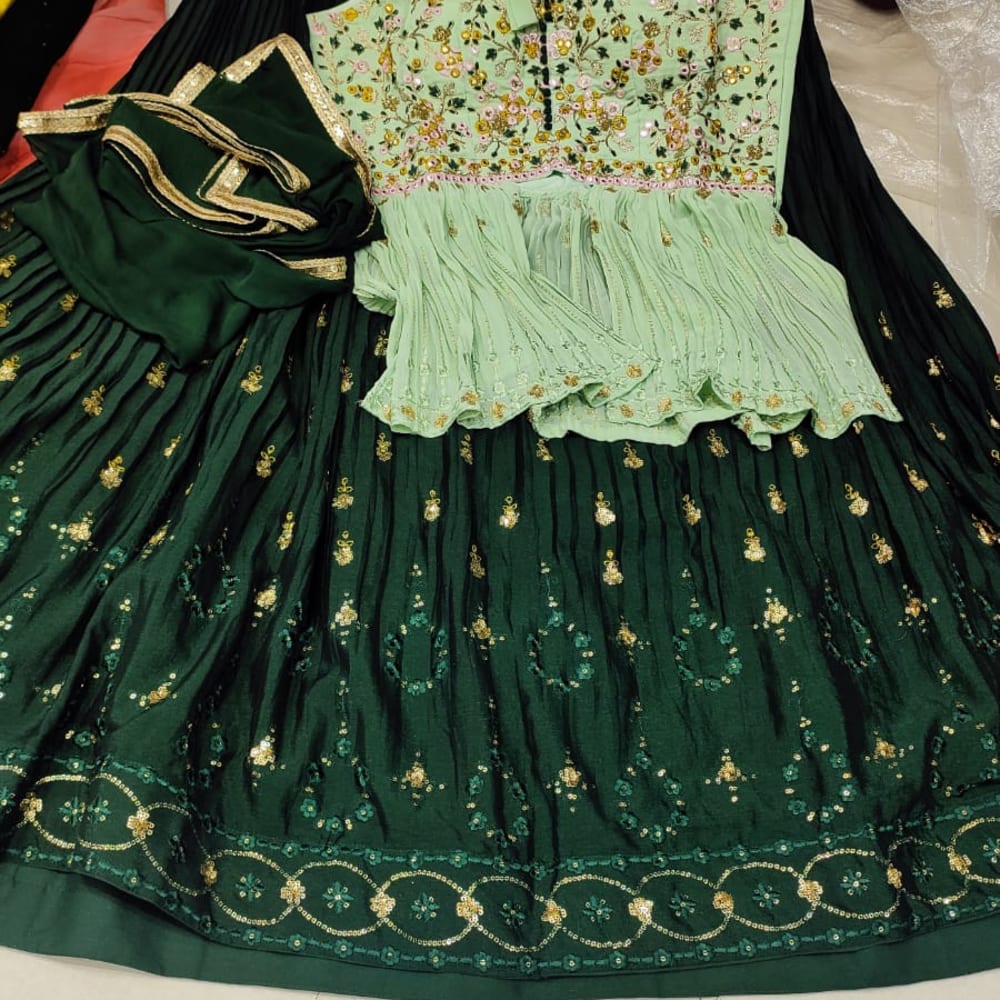 Green Lehenga