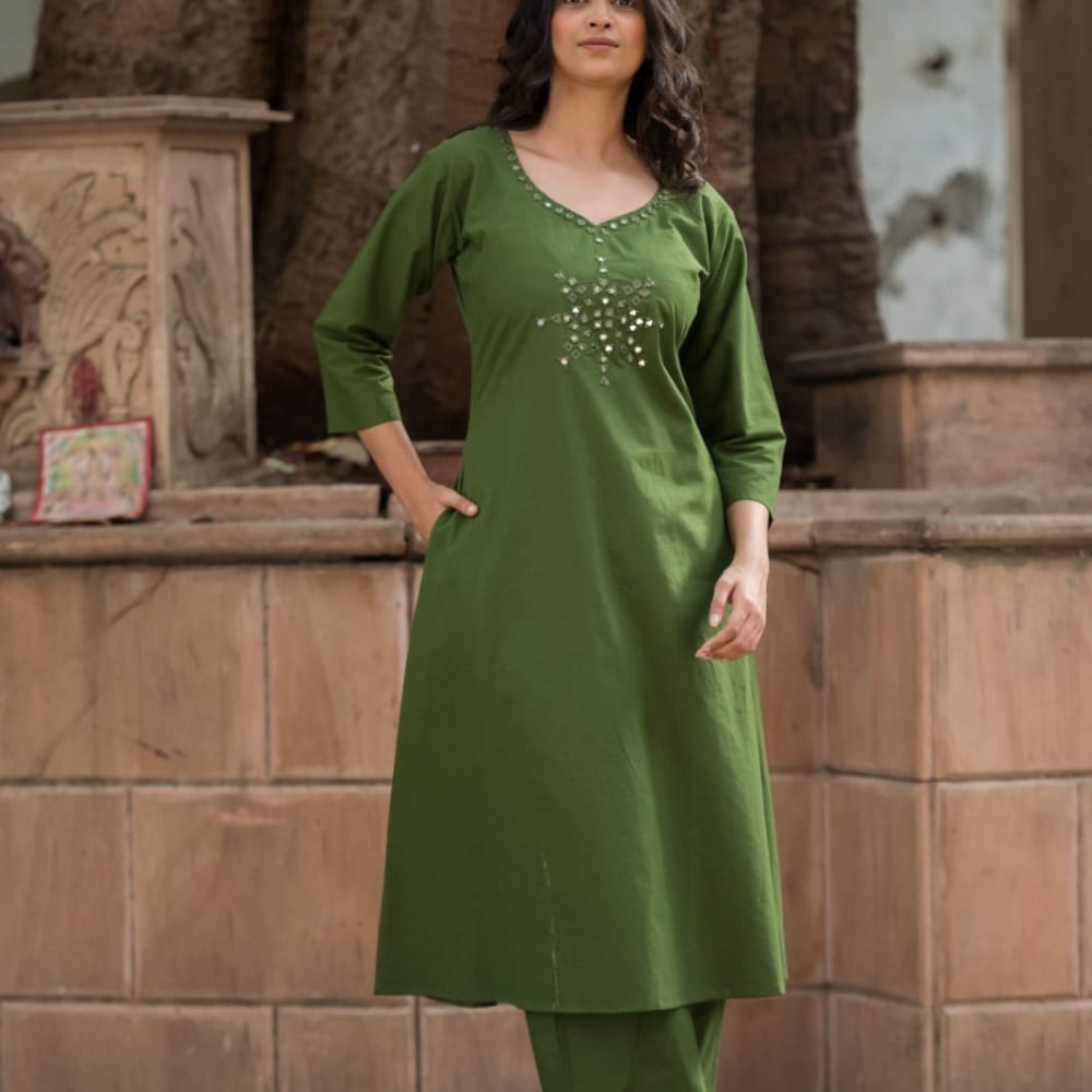 Green Salwar Suite